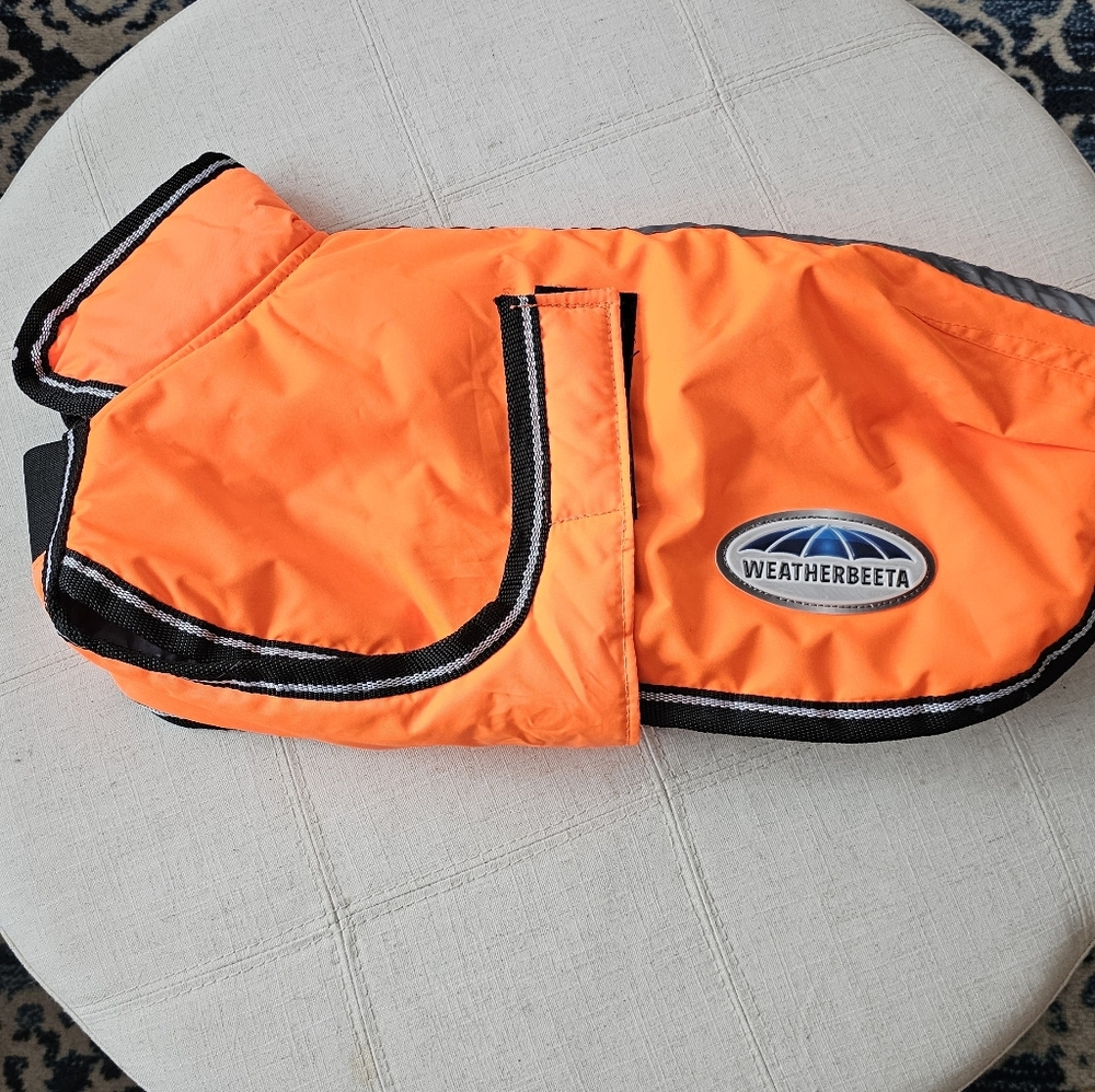 Weatherbeeta Reflective 300D Orange Deluxe Dog Parka - Picture 3 of 6